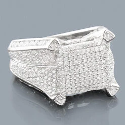 Ladies Diamond Ring 14K White Gold 1.81ct