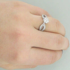 Ladies 14K White Gold Cluster Diamond Ring 0.59ct -Urban Jewels Shop ladies diamond rings 14k cluster diamond ring 059ct p 6800bod