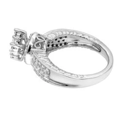 Ladies 14K White Gold Cluster Diamond Ring 0.75ct -Urban Jewels Shop ladies diamond rings 14k cluster diamond ring 088ct p 6776 backwh