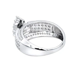 Ladies 14K White Gold Cluster Diamond Ring 1.55ct 8 Ladies 14K White Gold Cluster Diamond Ring 1.55ct -Urban Jewels Shop ladies diamond rings 14k cluster diamond ring 155ct p 6795 backwh