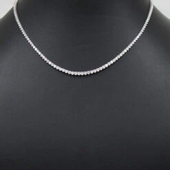 Ladies Diamond Tennis Necklace 8.63ct 18K White Gold -Urban Jewels Shop ladies diamond tennis necklace 863ct 18k gold 3