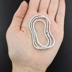 Ladies Diamond Tennis Necklace 8.63ct 18K White Gold -Urban Jewels Shop ladies diamond tennis necklace 863ct 18k gold 4