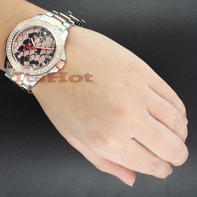 Ladies Diamond Watch By Joe Rodeo: Zibra Model 1.25ct 4 Ladies Diamond Watch By Joe Rodeo: Zibra Model 1.25ct - Image 4