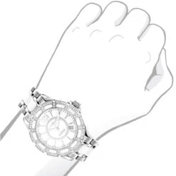 Ladies Diamond Luxurman White Ceramic Watch 1.25ct MOP Galaxy -Urban Jewels Shop ladies diamond watches luxurman white ceramic watch 125ct mop galaxybod