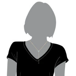 Ladies March Birthstone Customizable 14K Yellow Gold Diamond Aquamarine Y Necklace -Urban Jewels Shop ladies march birthstone jewelry customizable 14k gold diamond aquamarine y necklace 000515 bodye