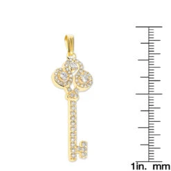 Ladies Necklaces 14K Yellow Gold Diamond Key Pendant 2 Carats 11 Ladies Necklaces 14K Yellow Gold Diamond Key Pendant 2 Carats -Urban Jewels Shop ladies necklaces 14k gold diamond key pendant 200ct p 7098 rulerye