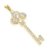 Ladies Necklaces 14K Yellow Gold Diamond Key Pendant 2 Carats