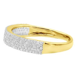 Thin Ladies Pave Diamond Wedding Band 0.54ct 14K Yellow Gold 12 Thin Ladies Pave Diamond Wedding Band 0.54ct 14K Yellow Gold -Urban Jewels Shop ladies pave diamond wedding band 054ct 14k gold p 48149 back yellow