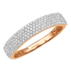 Thin Ladies Pave Diamond Wedding Band 0.54ct 14K Yellow Gold 10 Thin Ladies Pave Diamond Wedding Band 0.54ct 14K Yellow Gold -Urban Jewels Shop ladies pave diamond wedding band 054ct 14k gold p 48149 rose