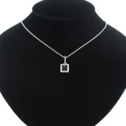 Ladies Silver Pendant With Black And White Diamonds 0.65ct 6 Ladies Silver Pendant With Black And White Diamonds 0.65ct -Urban Jewels Shop ladies silver pendant with black and white diamonds 065ct p 48206bod