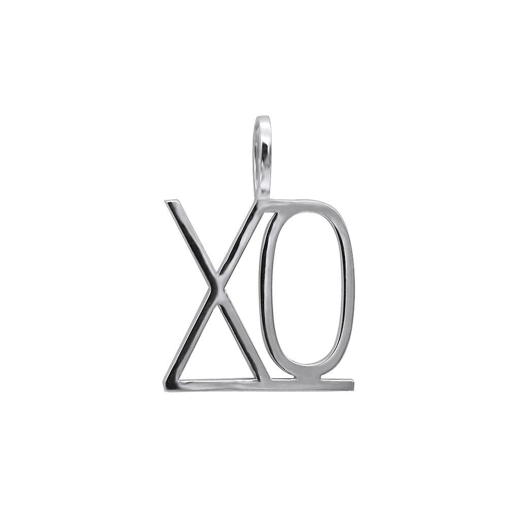 Large Customizable Diamond Initials Pendant For Men & Women 10K White Gold 4 Large Customizable Diamond Initials Pendant For Men & Women 10K White Gold - Image 4