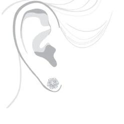 6 Carat Look Large Diamond Cluster Earrings 14K White Gold Studs 2 Carats -Urban Jewels Shop large diamond cluster earrings 190ct 14k p 45523 bodwh