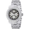 Large Face Luxurman Diamond Watch Chronograph 0.25ct For Men