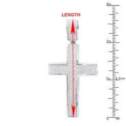 Large Iced Out Diamond Cross Pendant For Men 14K White Gold Side Diamonds 15 Large Iced Out Diamond Cross Pendant For Men 14K White Gold Side Diamonds -Urban Jewels Shop large iced out diamond cross pendant for men in 14k gold side diamonds rulerwh
