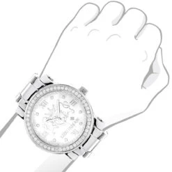 Large Men's Diamond Luxurman Phantom VS Diamonds Watch 4 Ct 7 Large Men's Diamond Luxurman Phantom VS Diamonds Watch 4 Ct -Urban Jewels Shop large mens diamond watches luxurman phantom vs diamonds watch 45ct bod