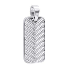 Customizable Red Diamonds Or Rubies Dog Tag Pendant 14K White Gold 2in Large -Urban Jewels Shop large solid 14k gold red diamonds or rubies dog tag pendant 75ct 000040 r back white