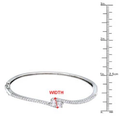 Love And Friendship Women's Diamond Bangle Bracelet 14K White Gold 1.1ct Luxurman -Urban Jewels Shop love and friendship womens diamond bangle bracelet 14k gold 11ct luxurman rulerwh