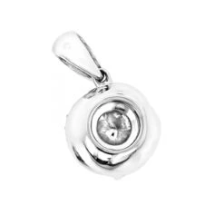 Luccello Designer Diamond Circle Pendant 0.42ct 18K White Gold -Urban Jewels Shop luccello designer diamond circle pendant 042ct 18k gold backwh