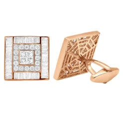 Luccello Designer 14K White Gold & Diamond Cufflinks For Men Gold Cuff Links 7.47ct 12 Luccello Designer 14K White Gold & Diamond Cufflinks For Men Gold Cuff Links 7.47ct -Urban Jewels Shop luccello designer gold cuff links with diamonds 747ct 14k p 48168 rose