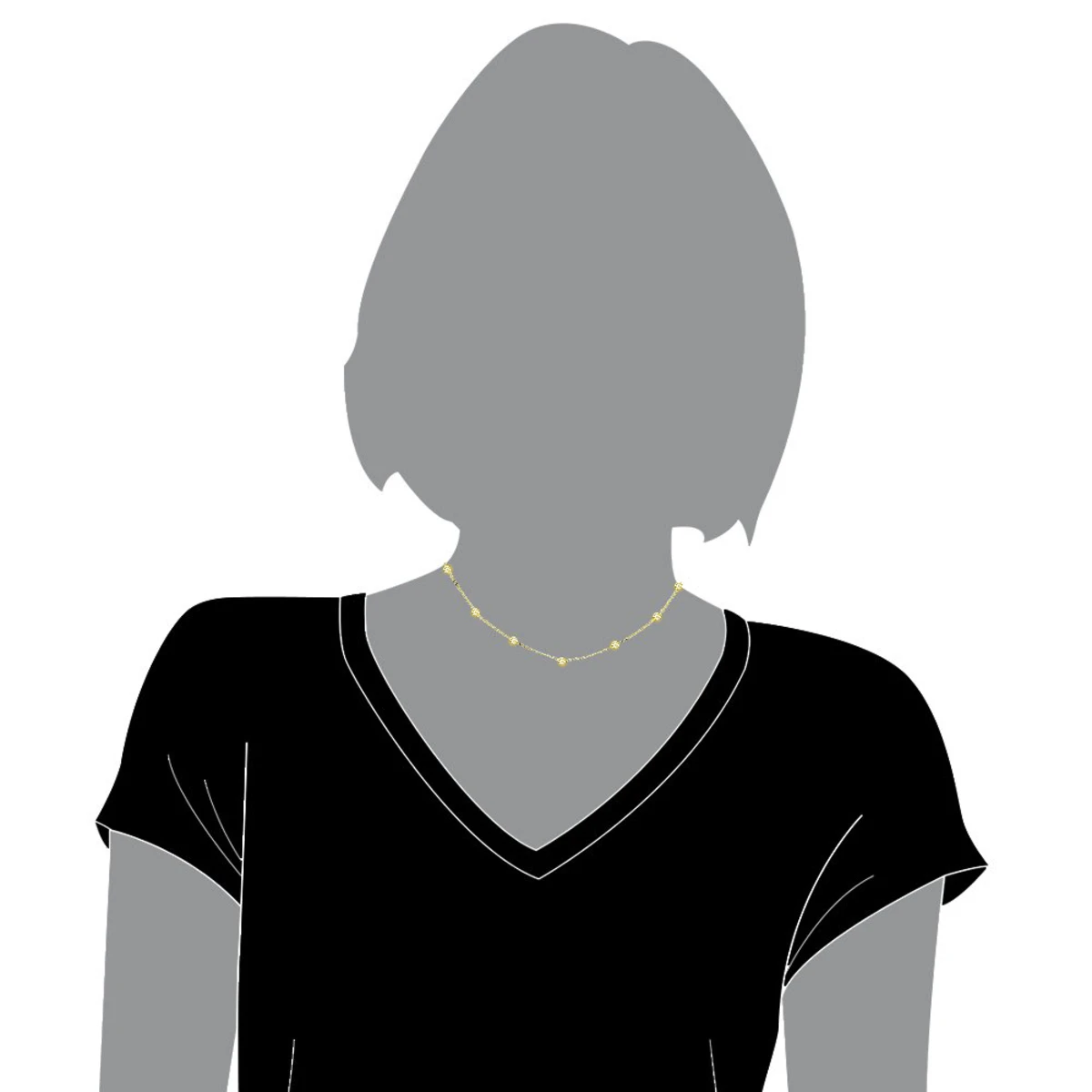 Luxurman 14K Yellow Gold Chain Necklace With Yellow Diamonds By The Yard 0.7ct 5 Luxurman 14K Yellow Gold Chain Necklace With Yellow Diamonds By The Yard 0.7ct - Image 5