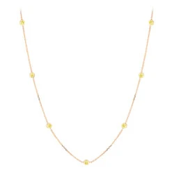 Luxurman 14K Yellow Gold Chain Necklace With Yellow Diamonds By The Yard 0.7ct 10 Luxurman 14K Yellow Gold Chain Necklace With Yellow Diamonds By The Yard 0.7ct -Urban Jewels Shop luxurman 14k gold chain necklace with yellow diamonds by the yard 07ct ro