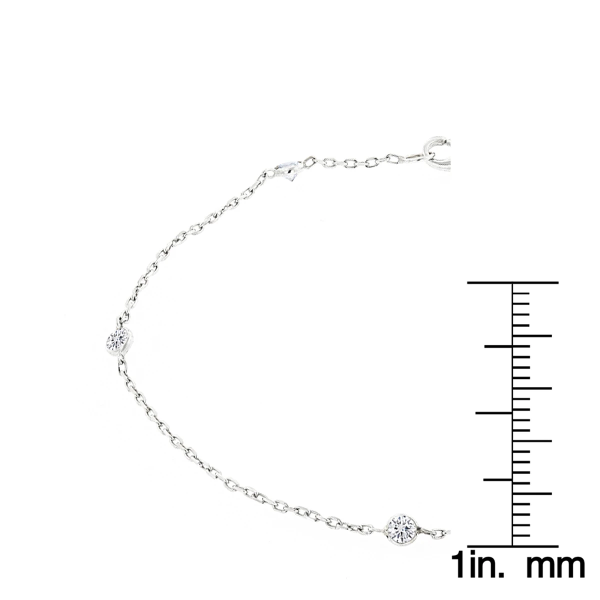 Luxurman 14K White Gold Diamond By The Yard Bracelet For Women 1/2 Carat 7in 5 Luxurman 14K White Gold Diamond By The Yard Bracelet For Women 1/2 Carat 7in - Image 5