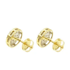 Luxurman 14K Yellow Gold Pave Round Diamond Cluster Earrings Studs 1/2 Carat -Urban Jewels Shop luxurman 14k gold pave round diamond cluster earrings studs 12 carat backye
