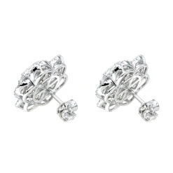 LUXURMAN 14K White Gold Unique Flower Ladies Diamond Cluster Stud Earrings 2.2ct 9 LUXURMAN 14K White Gold Unique Flower Ladies Diamond Cluster Stud Earrings 2.2ct -Urban Jewels Shop luxurman 14k gold unique flower ladies diamond cluster stud earrings 22ct backwh