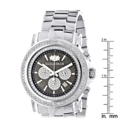 Luxurman Big Diamond Watch For Men 2.5ct Black MOP Escalade W Chronograph -Urban Jewels Shop luxurman big diamond watch for men 25ct black mop escalade w chronograph ruler white 20221011