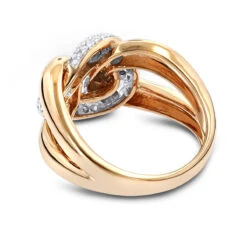 Luxurman Cocktail Love Knot Cuban Link Diamond Ring For Women 1/2ct 9 Luxurman Cocktail Love Knot Cuban Link Diamond Ring For Women 1/2ct -Urban Jewels Shop luxurman cocktail rings love knot cuban link diamond ring for women 12ct backro