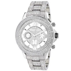 Luxurman Diamond Bezel And Band Watch For Men 1ct Liberty