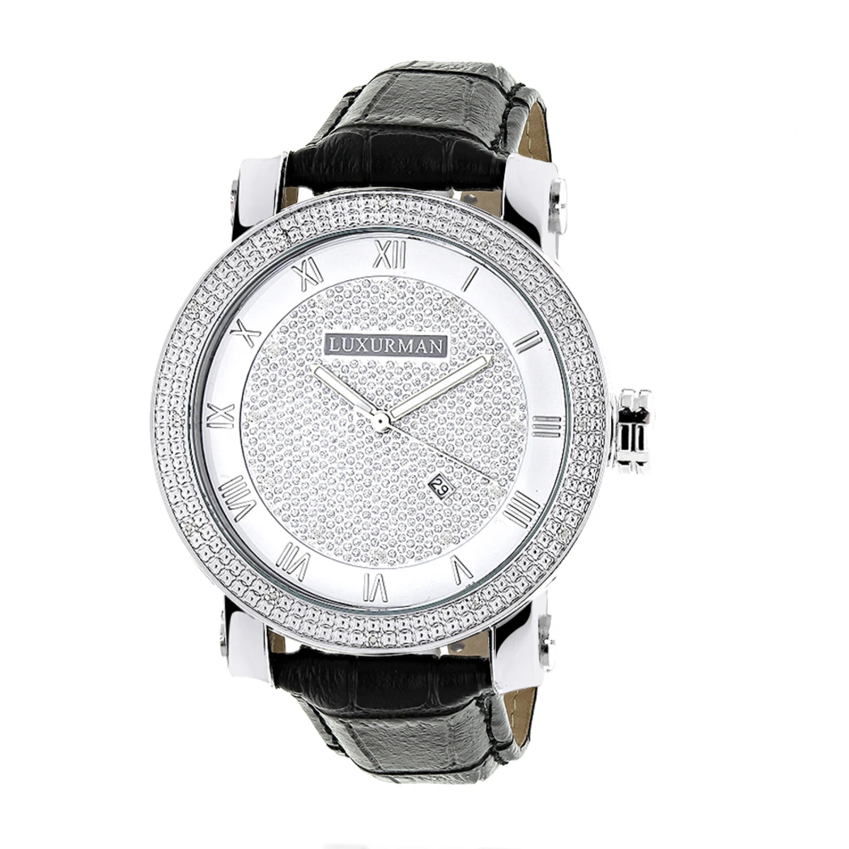 Luxurman Diamond Men's VS Diamond Watch .18ct 1 Luxurman Diamond Men's VS Diamond Watch .18ct