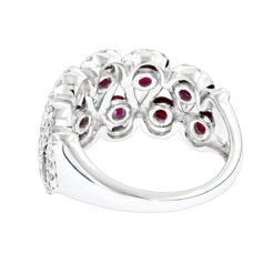 Luxurman Diamonds And Ruby Ladies Cocktail Ring 14K White Gold 1ct 9 Luxurman Diamonds And Ruby Ladies Cocktail Ring 14K White Gold 1ct -Urban Jewels Shop luxurman diamonds and ruby ladies cocktail ring in 14k gold 1ct backwh
