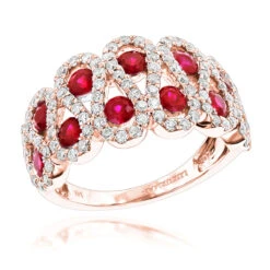 Luxurman Diamonds And Ruby Ladies Cocktail Ring 14K White Gold 1ct 8 Luxurman Diamonds And Ruby Ladies Cocktail Ring 14K White Gold 1ct -Urban Jewels Shop luxurman diamonds and ruby ladies cocktail ring in 14k gold 1ct ro