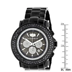 Luxurman Escalade Men's Black Diamond Watch Oversized Chronograph 4.75ct 9 Luxurman Escalade Men's Black Diamond Watch Oversized Chronograph 4.75ct -Urban Jewels Shop luxurman escalade mens black diamond watch oversized chronograph 475ct ruler