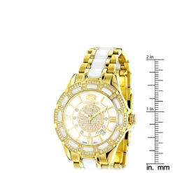 Luxurman Ladies Diamond Ceramic Watch 1.25ct White MOP Galaxy Yellow Gold 11 Luxurman Ladies Diamond Ceramic Watch 1.25ct White MOP Galaxy Yellow Gold -Urban Jewels Shop luxurman ladies diamond ceramic watch 125ct white mop galaxy yellow ruler