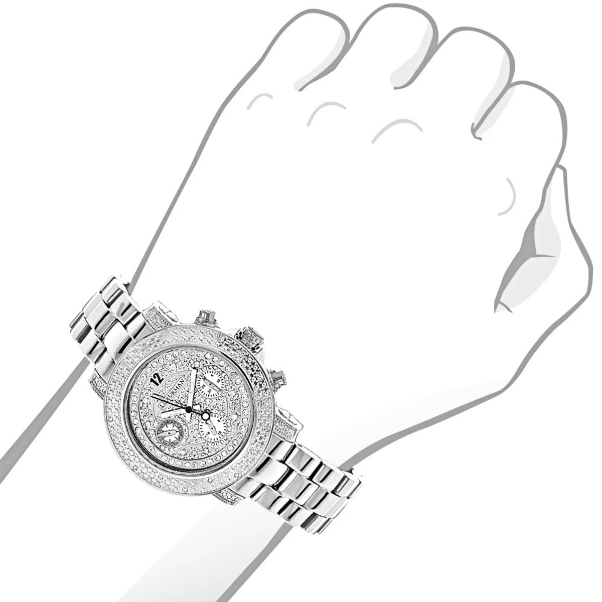 Luxurman Ladies Diamond Watch 0.30ct 3 Luxurman Ladies Diamond Watch 0.30ct - Image 3