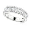 Luxurman 14K White Gold Round Diamond Wedding Band For Women 1.65ct