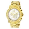 Luxurman Large Iced Out Men's Diamond Watch Yellow Gold Plated White MOP 2ct