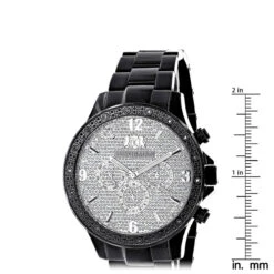 Luxurman Liberty Black Diamond Watch For Men 1/4ct -Urban Jewels Shop luxurman liberty black diamond watch for men 14ct ruler