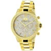 Luxurman Liberty Men's Diamond Watch 0.5ct Yellow Gold Plated