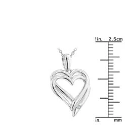 Luxurman Love Quotes Necklace Sterling Silver Double Hearts Diamond Pendant 7 Luxurman Love Quotes Necklace Sterling Silver Double Hearts Diamond Pendant -Urban Jewels Shop luxurman love quotes necklace sterling silver double hearts diamond pendant ruler