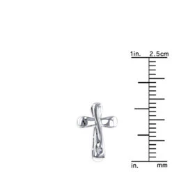 Luxurman Love Quotes Necklaces: Sterling Silver Small Diamond Cross Pendant -Urban Jewels Shop luxurman love quotes necklaces sterling silver small diamond cross pendant ruler