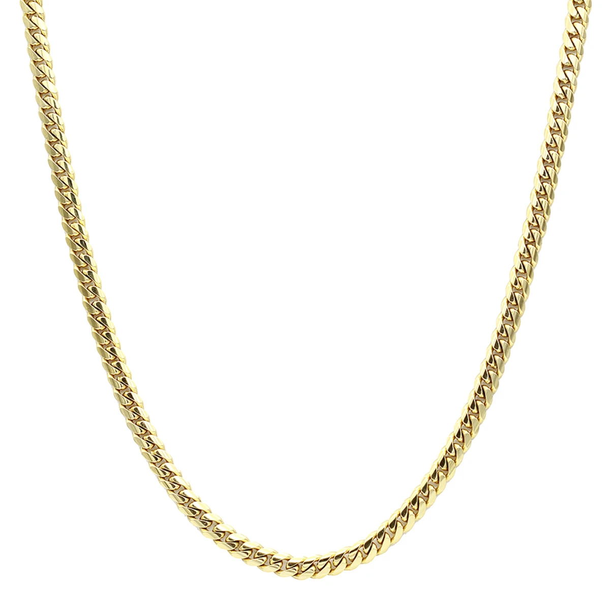 Luxurman Men's Solid 14K Yellow Gold Gold Miami Cuban Link Chain 7mm 22-40in 1 Luxurman Men's Solid 14K Yellow Gold Gold Miami Cuban Link Chain 7mm 22-40in
