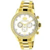 Luxurman Men's Diamond Liberty Watch 2ct Yellow Gold Plated White MOP