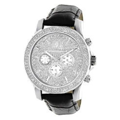 Luxurman Men's Diamond Watch 0.25 Ct Freeze