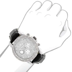 Luxurman Men's Diamond Watch 0.25 Ct Freeze -Urban Jewels Shop luxurman mens diamond watch 025 ct freeze p 9320bod