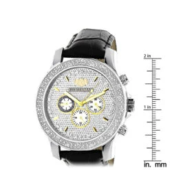 Luxurman Men's Diamond Watch 0.25ct With Leather Watch Band -Urban Jewels Shop luxurman mens diamond watch 025ct leather watch band p 46659 ruler