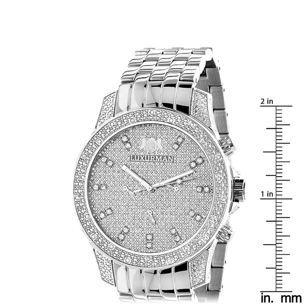 Luxurman Men's Diamond Watch 0.50 Ct 5 Luxurman Men's Diamond Watch 0.50 Ct - Image 5