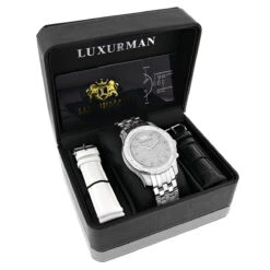 Luxurman Men's Diamond Watch 0.50 Ct 8 Luxurman Men's Diamond Watch 0.50 Ct -Urban Jewels Shop luxurman mens diamond watch 050 ct p 35221box